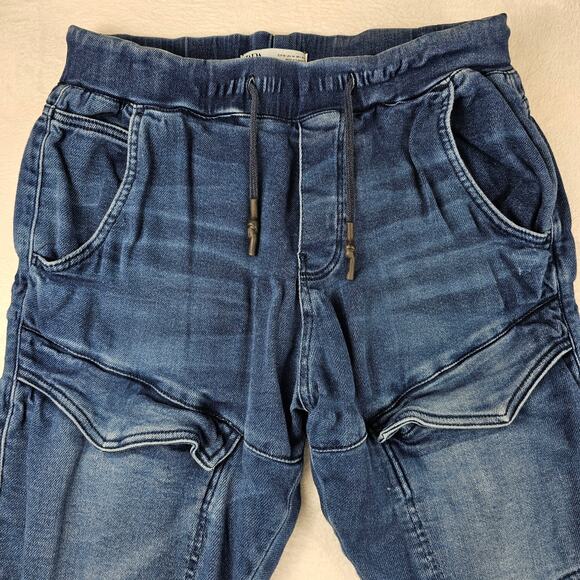 Zara Cargo Joggers MED Jeans Womens Baggy Elastic Waist Pull On 25.5 inch Inseam - Picture 3 of 16